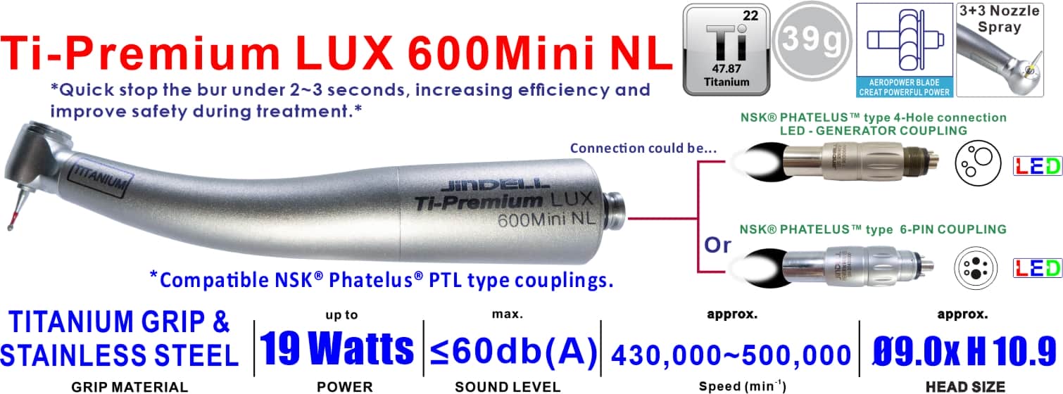 Ti-Premium LUX 600Mini | Titanium Ultra-Miniature Fiber-Optic